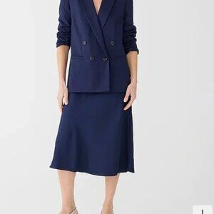 J. Crew Gwenyth Slip Skirt - Navy